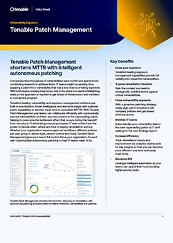 Tenable Patch Management Data Sheet