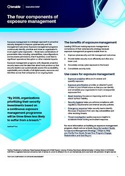 The four components of exposure management